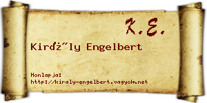 Király Engelbert névjegykártya